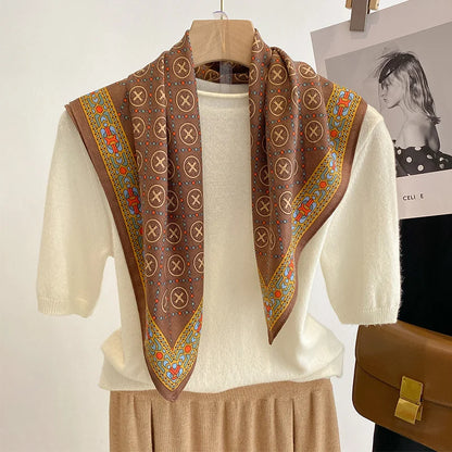 Printet Firkantet Tørklæde til Kvinder