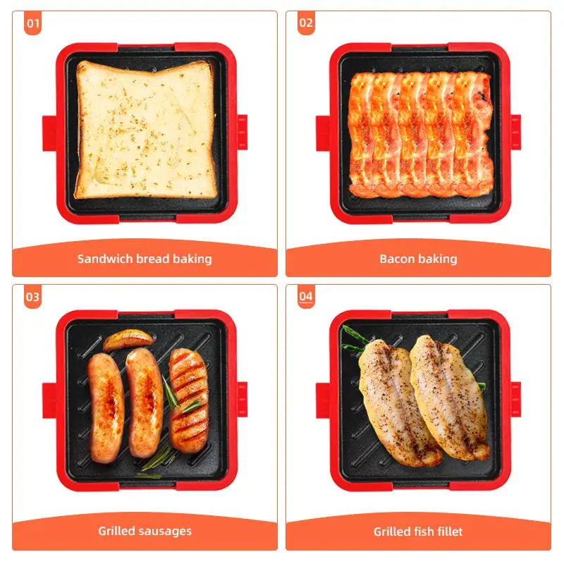 Toastie-maker til Mikroovn med Aftagelige Non-stick-plader