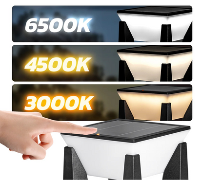 Solcellelampe – Firkantet LED-Lampe til Have og Sti