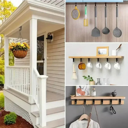 5 stk. Loftkroge i Rustfrit Stål