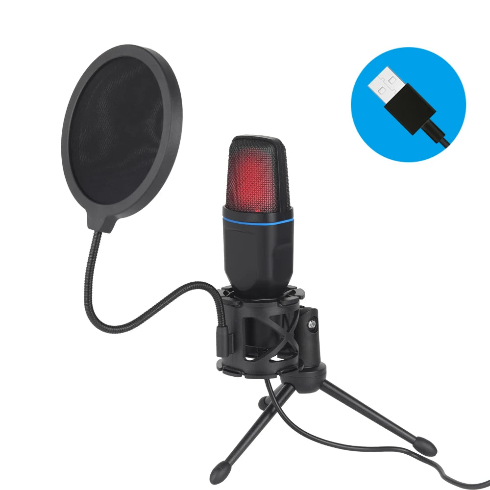 USB RGB Kondensatormikrofon til Gaming og Streaming