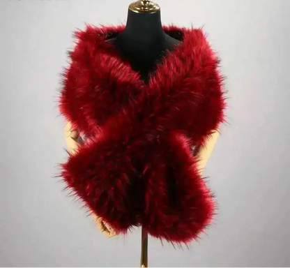 Vintersjal i Imiteret Pels til Kvinder