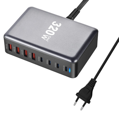 320W 8-Port USB C Hurtiglader