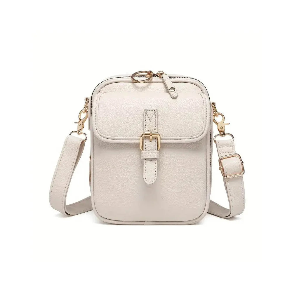 Stor Læder Crossbody Taske til Kvinder