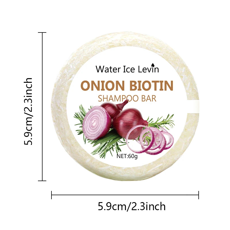 Løg & Biotin Hårsæbe 60g – Fugtgivende & Blødgørende