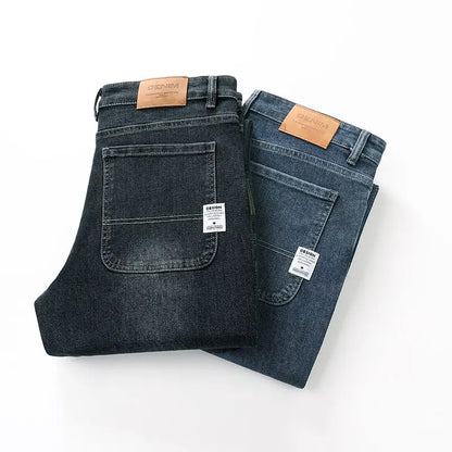 Herre Jeans med Løs Pasform Stretch og Lige Ben
