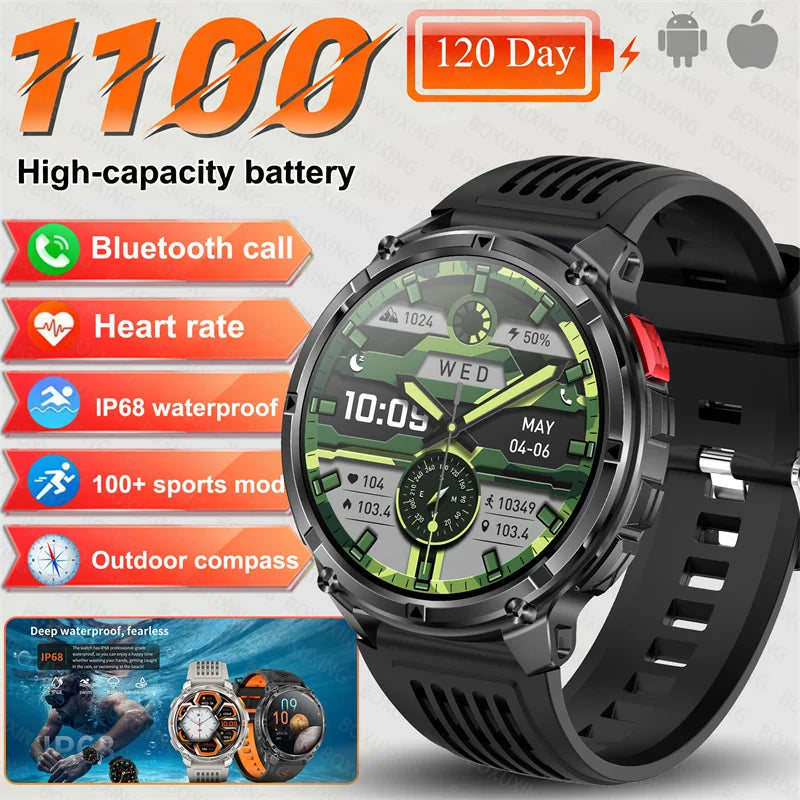 GPS-Smartwatch med Kompas og Sportssporing