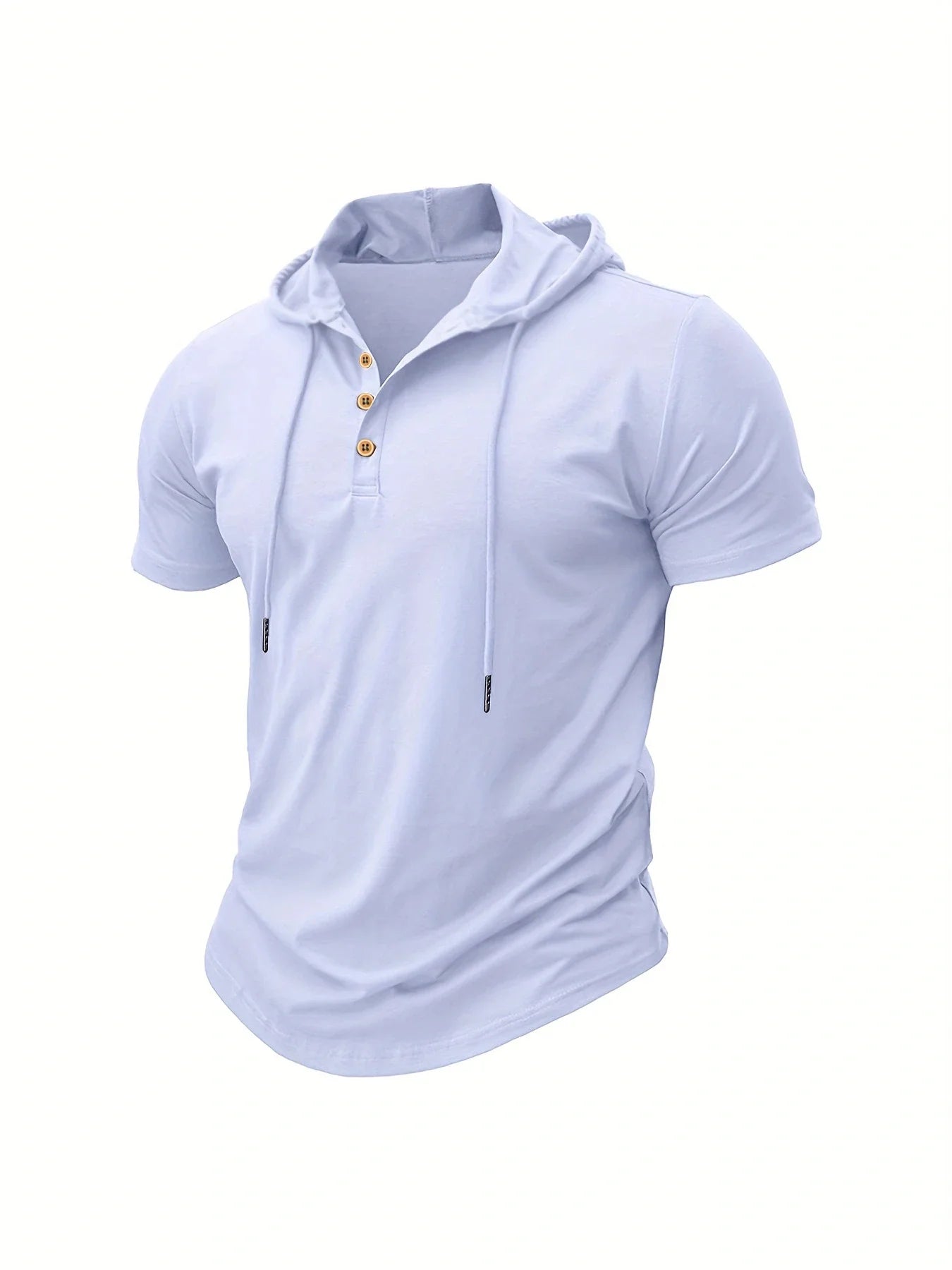 Herre Slim-Fit Hættetrøje Letvægt Sports T-Shirt
