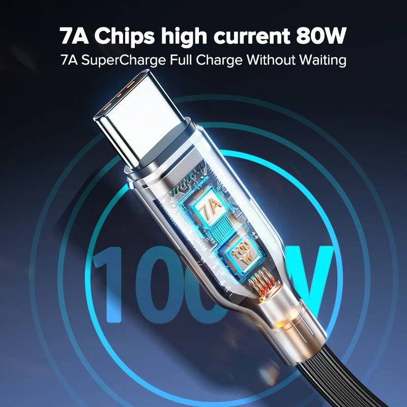 7A USB-C Hurtigopladningskabel