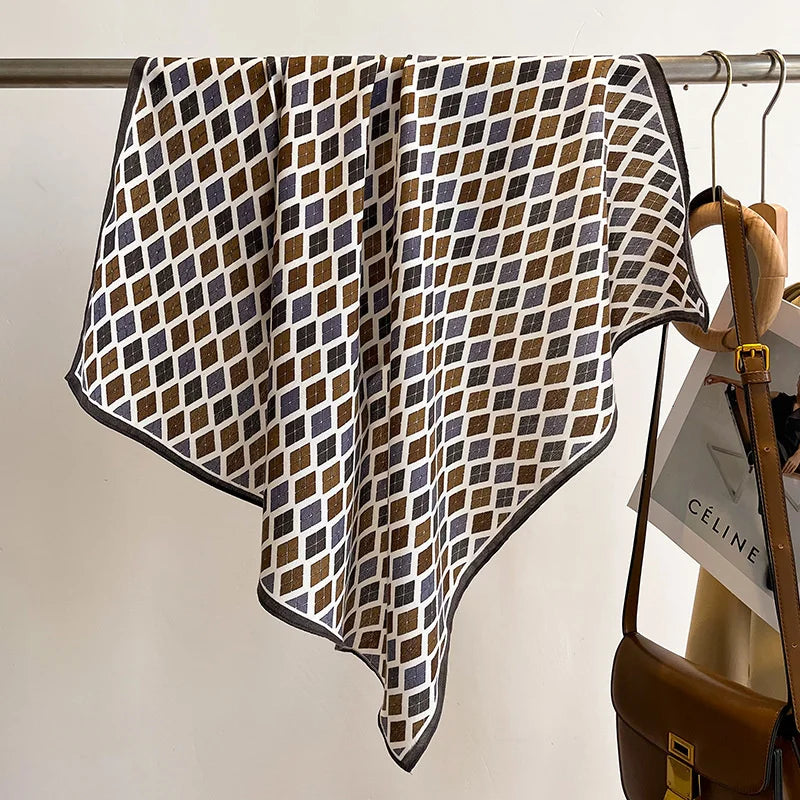 Printet Firkantet Tørklæde til Kvinder