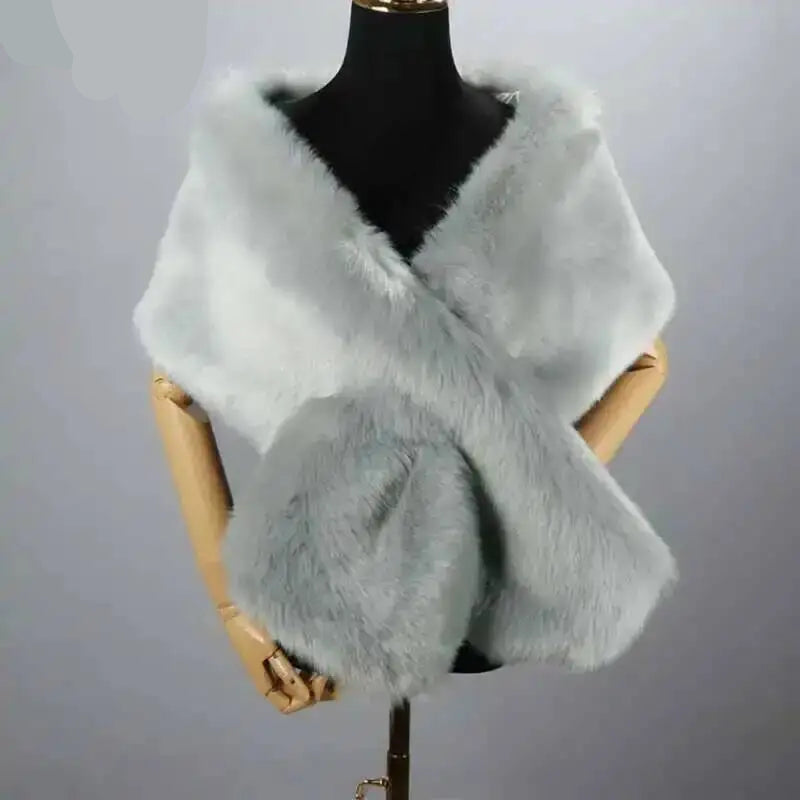 Vintersjal i Imiteret Pels til Kvinder