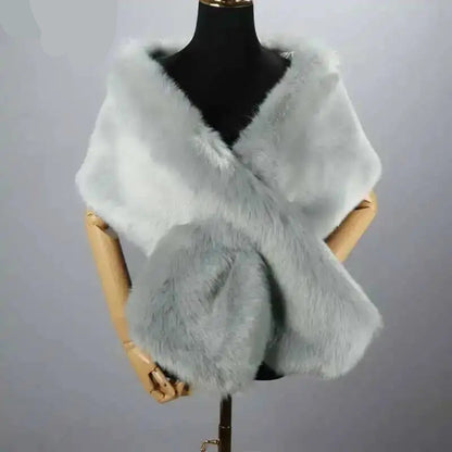 Vintersjal i Imiteret Pels til Kvinder