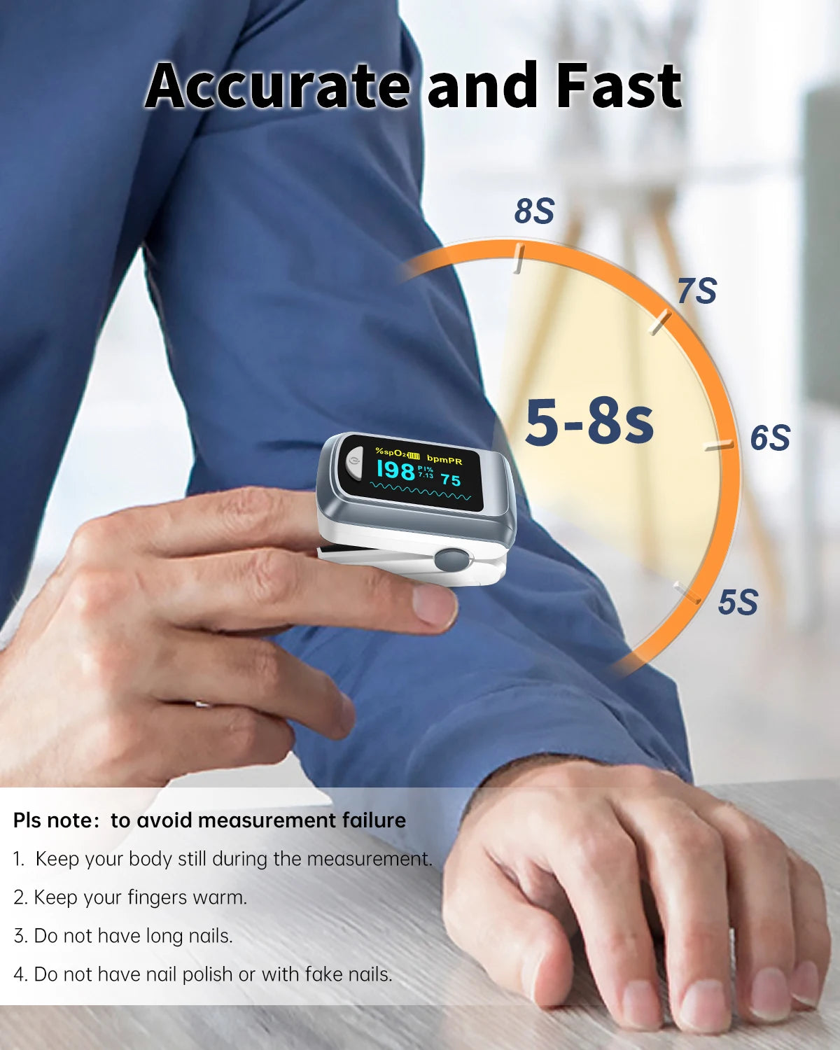 Fingerpulsoximeter med Bluetooth App