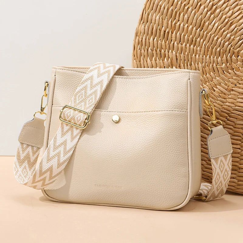 Dame Crossbody Taske i Ægte Læder