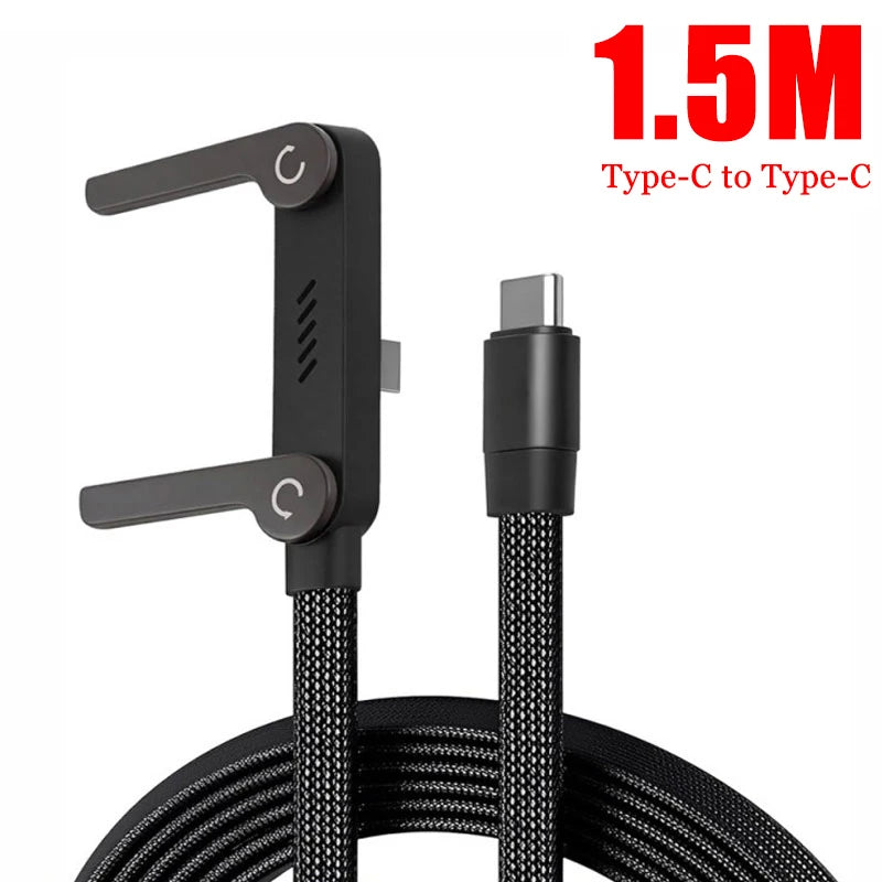 240W USB til USB-C Hurtigopladningskabel med Holder