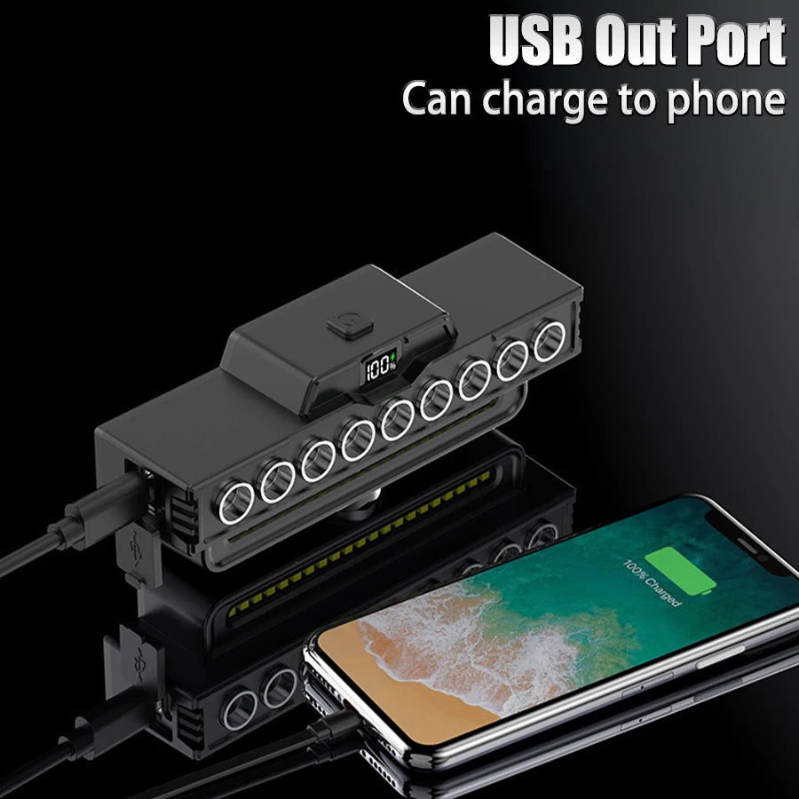 USB Genopladelig LED Cykelforlygte