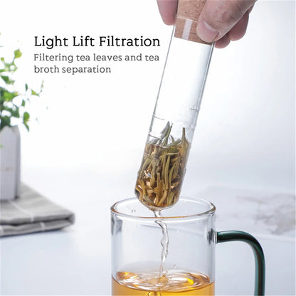 Teinfuser i Glas med Korklåg
