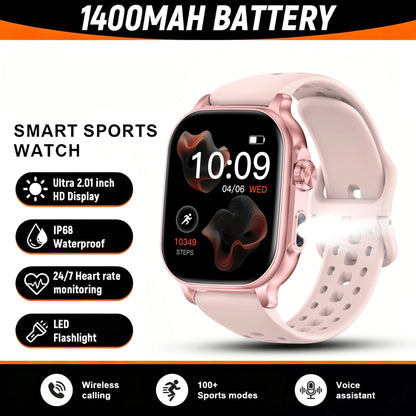 Smartwatch med Pulsmåler og Bluetooth-Opkald