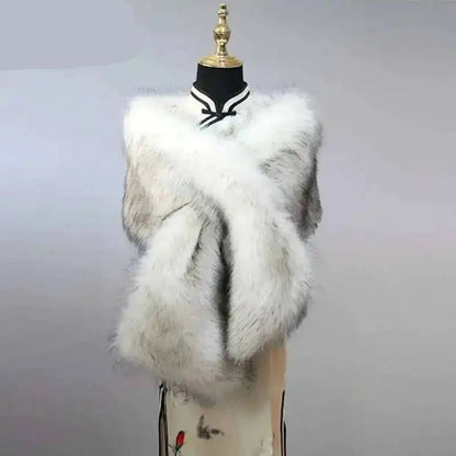 Vintersjal i Imiteret Pels til Kvinder