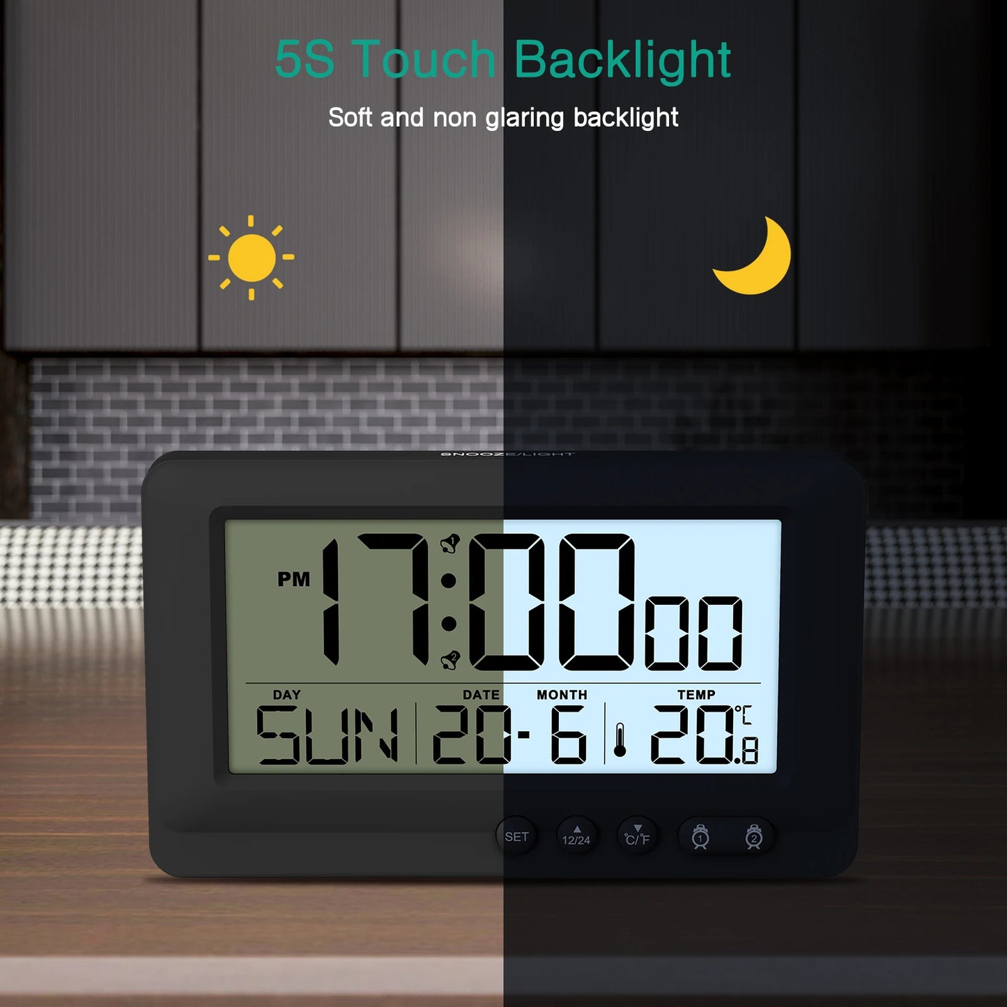 Digitalt Vækkeur med LCD-Skærm