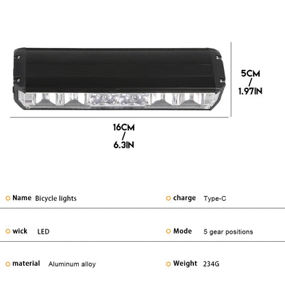 USB Genopladelig LED Cykelforlygte