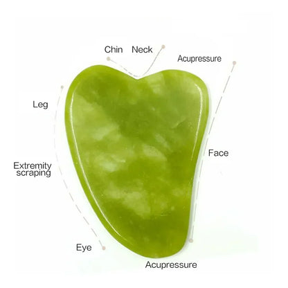 Premium Naturlig Jade Gua Sha-Rulle Til Ansigt Og Hals – Revitalisér, form og berolig din hud med en blid, kølende massage