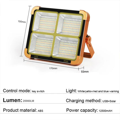 USB Genopladelig LED Solcelleprojektør
