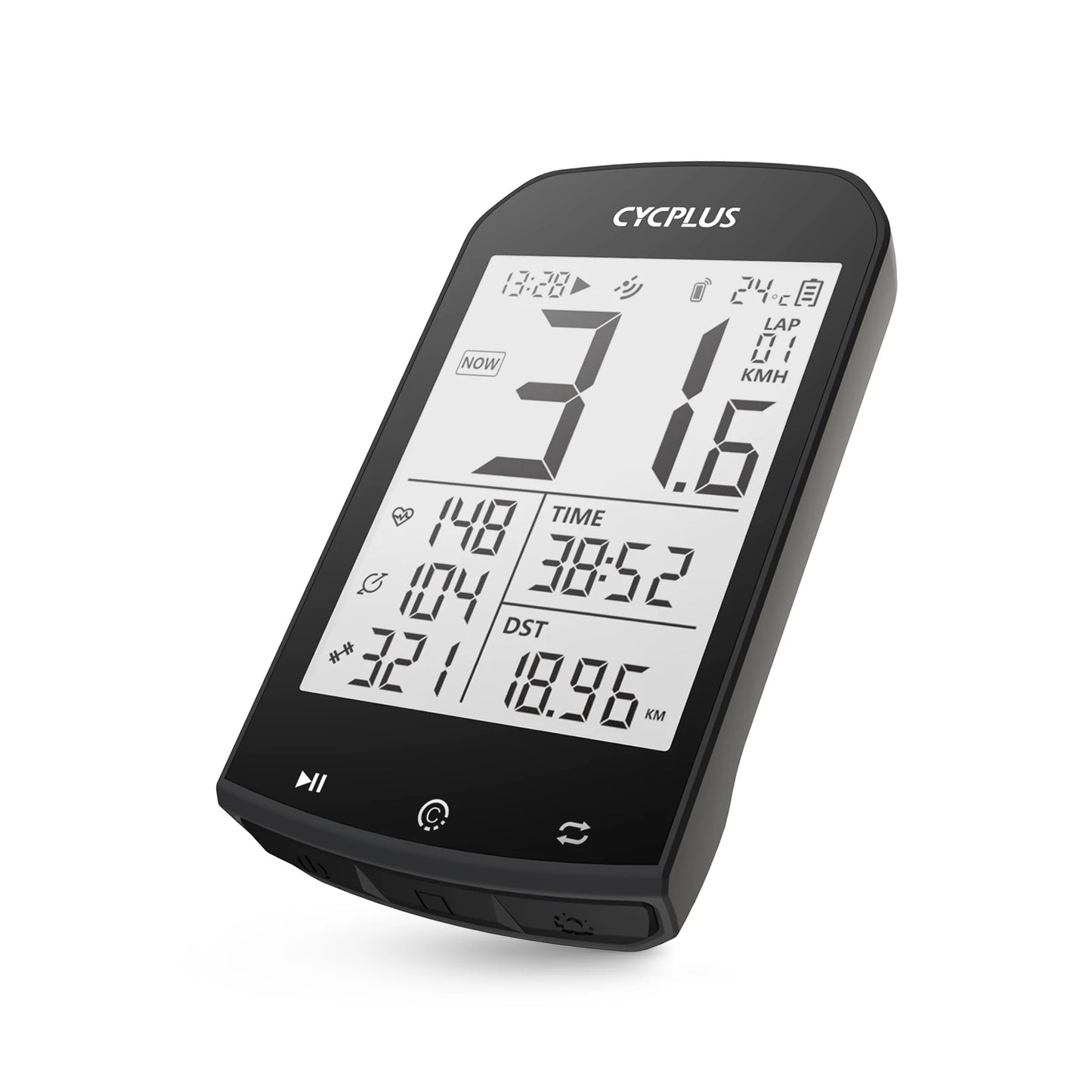Smart GPS-Cykelcomputer med Hastighedsmåling og Medfølgende ANT+/Bluetooth-Pulsbælte til Komplet Præstationsovervågning