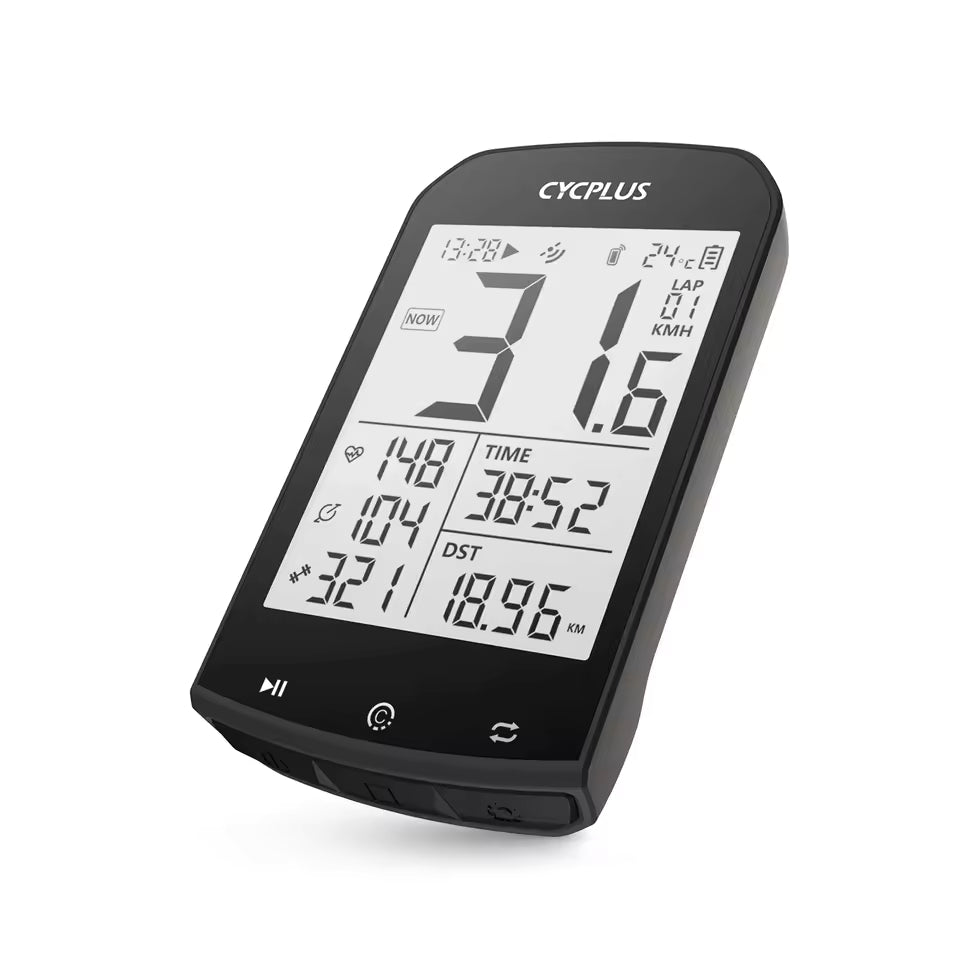 Smart GPS-Cykelcomputer med Hastighedsmåling og Medfølgende ANT+/Bluetooth-Pulsbælte til Komplet Præstationsovervågning