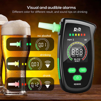 Genopladelig Digital Alkoholalkometer