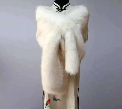 Vintersjal i Imiteret Pels til Kvinder