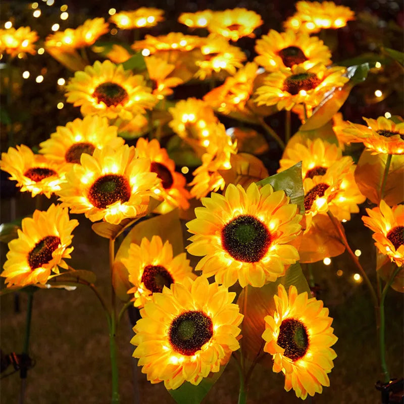 Solcelledrevet LED Solsikke Havelys Dekoration