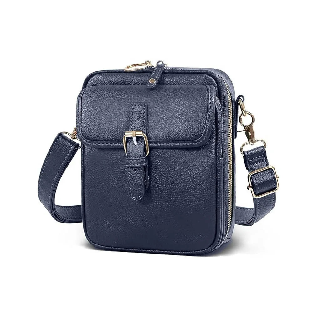Stor Læder Crossbody Taske til Kvinder
