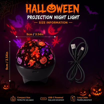 Halloween Spøgelses LED-Projektor Natlampe