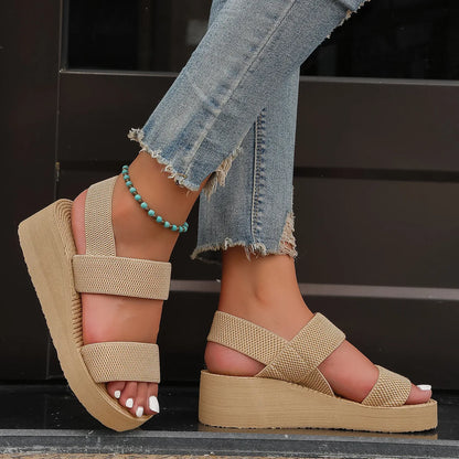 Lette Slingback-Sandaler med Kilehæl til Damer