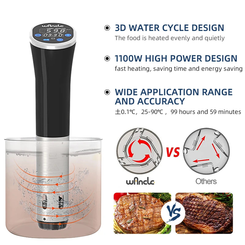 Sous Vide Koger 1100W med LCD Touch Display