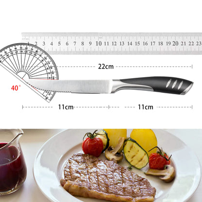 5/8 stk. Tandet Steakkniv i Rustfrit Stål