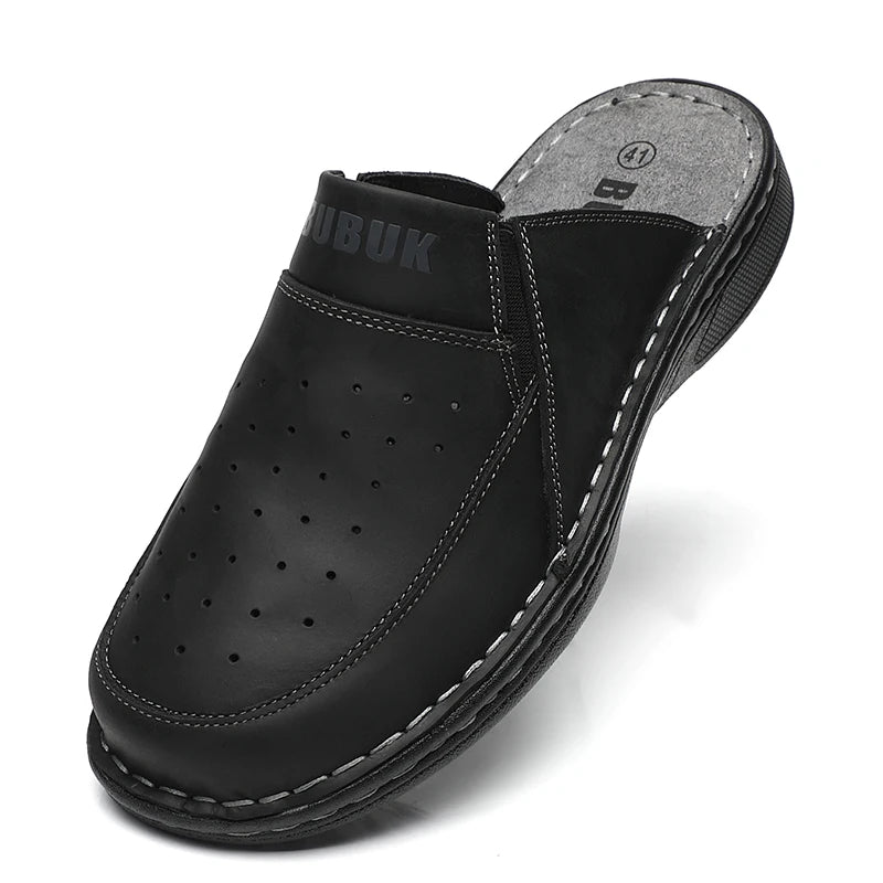 Herresandaler i Læder med Skridsikker Sål