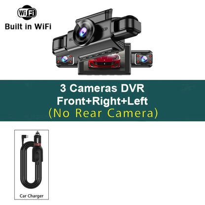 4-Kamera WiFi-Dashcam-System – Full HD-Optagelse Med Nattesyn og Parkeringsovervågning