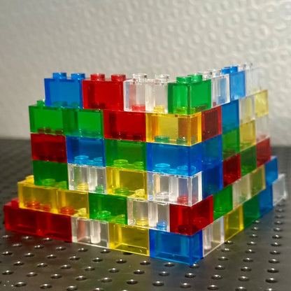 40 stk. Små Gennemsigtige 1x2 Byggeklodser Legetøj