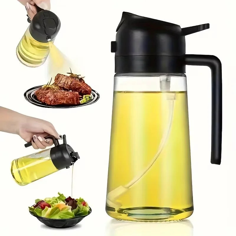 2-i-1 470 ml Glasoliesprayer og Oliebeholder