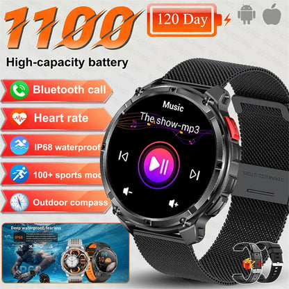 GPS-Smartwatch med Kompas og Sportssporing