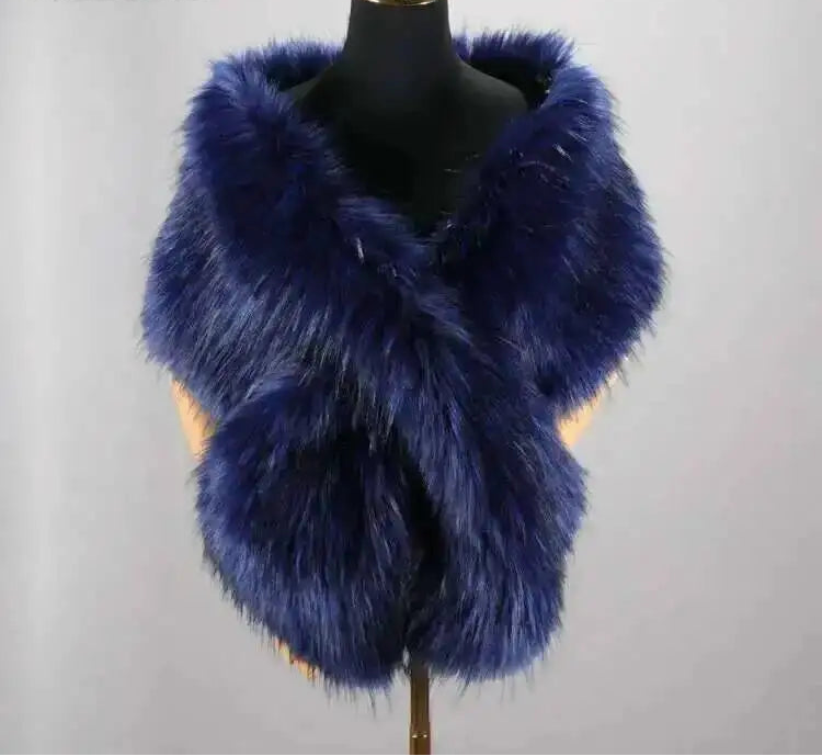 Vintersjal i Imiteret Pels til Kvinder