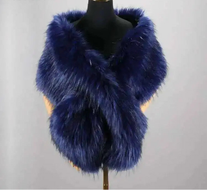 Vintersjal i Imiteret Pels til Kvinder