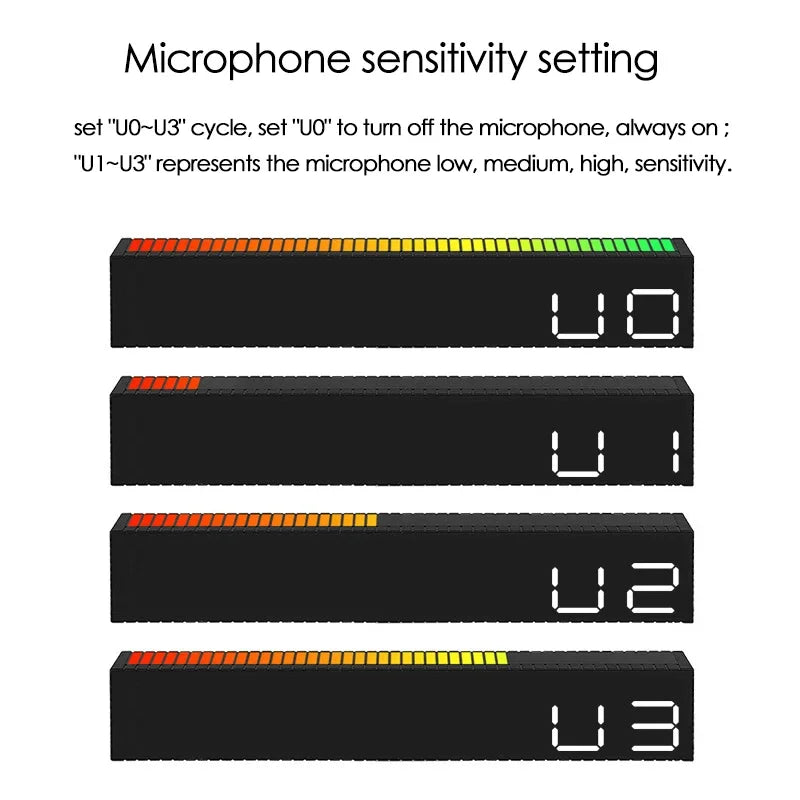 LED-skrivebordsvækkeur med Rytmelys