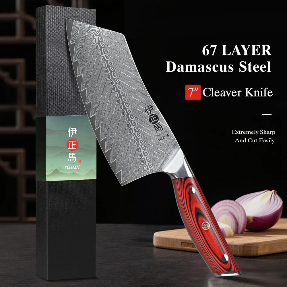 7-Tommer Japansk Damaskus Kokkekniv