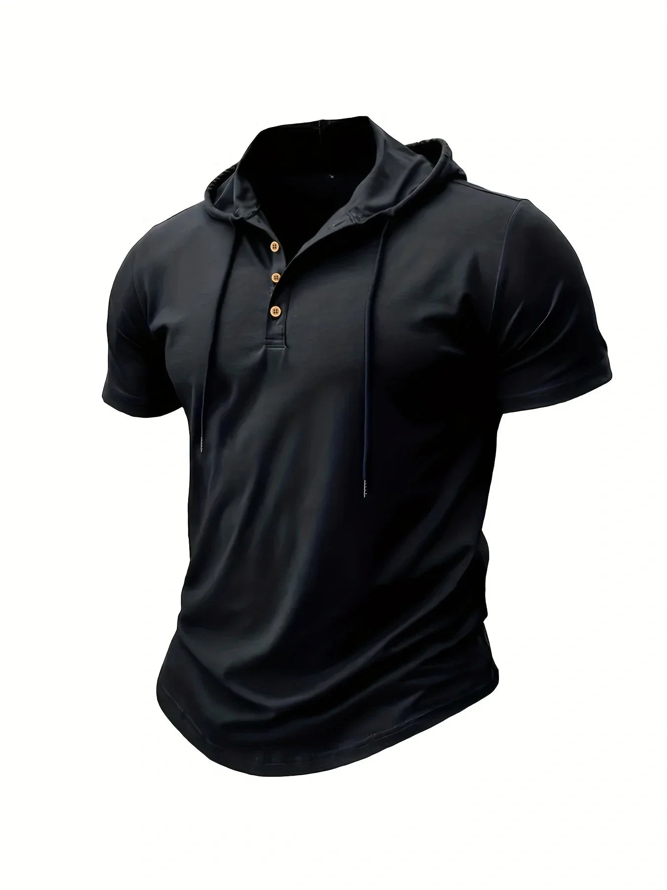 Herre Slim-Fit Hættetrøje Letvægt Sports T-Shirt