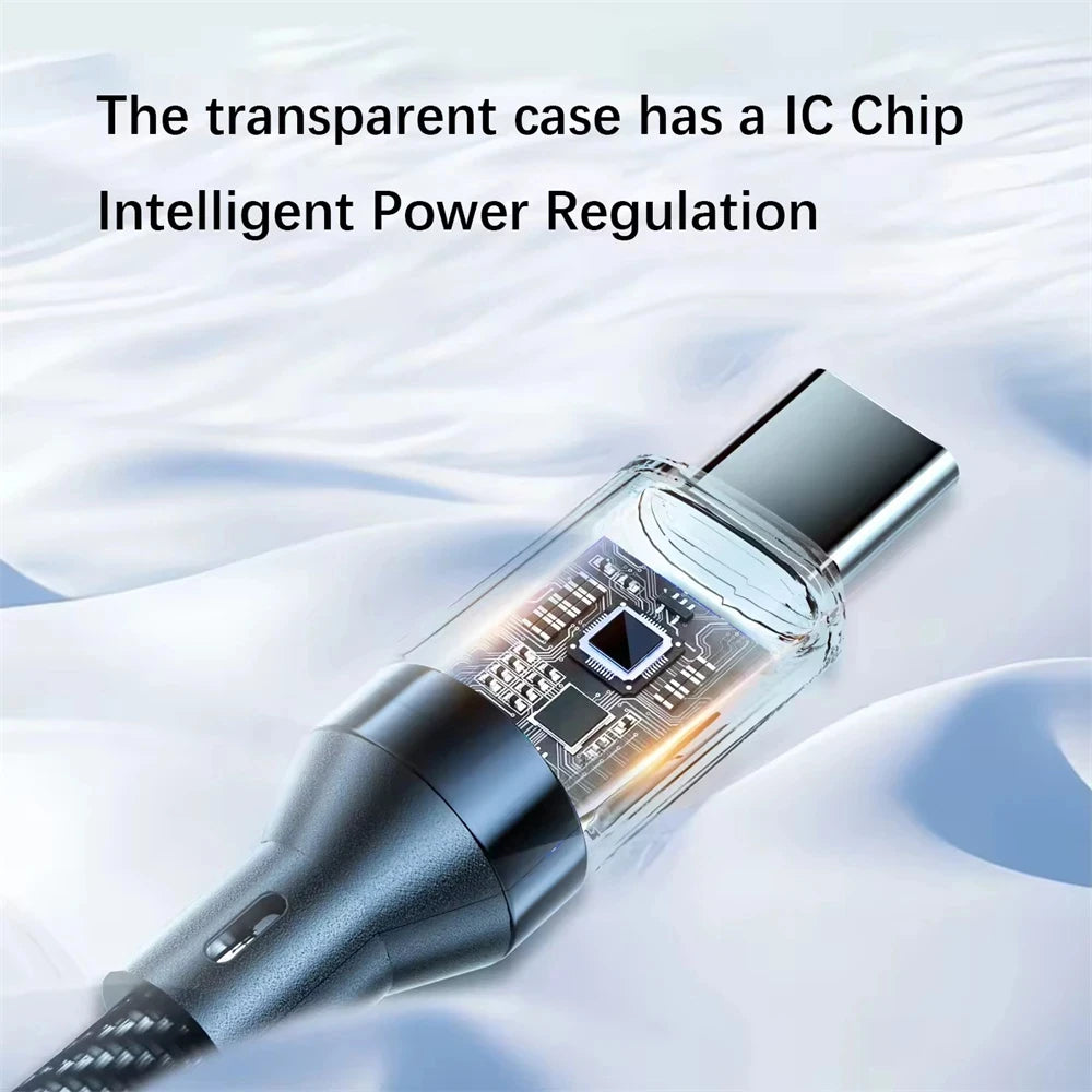 120W USB-C Hurtigopladningskabel med LED-Display