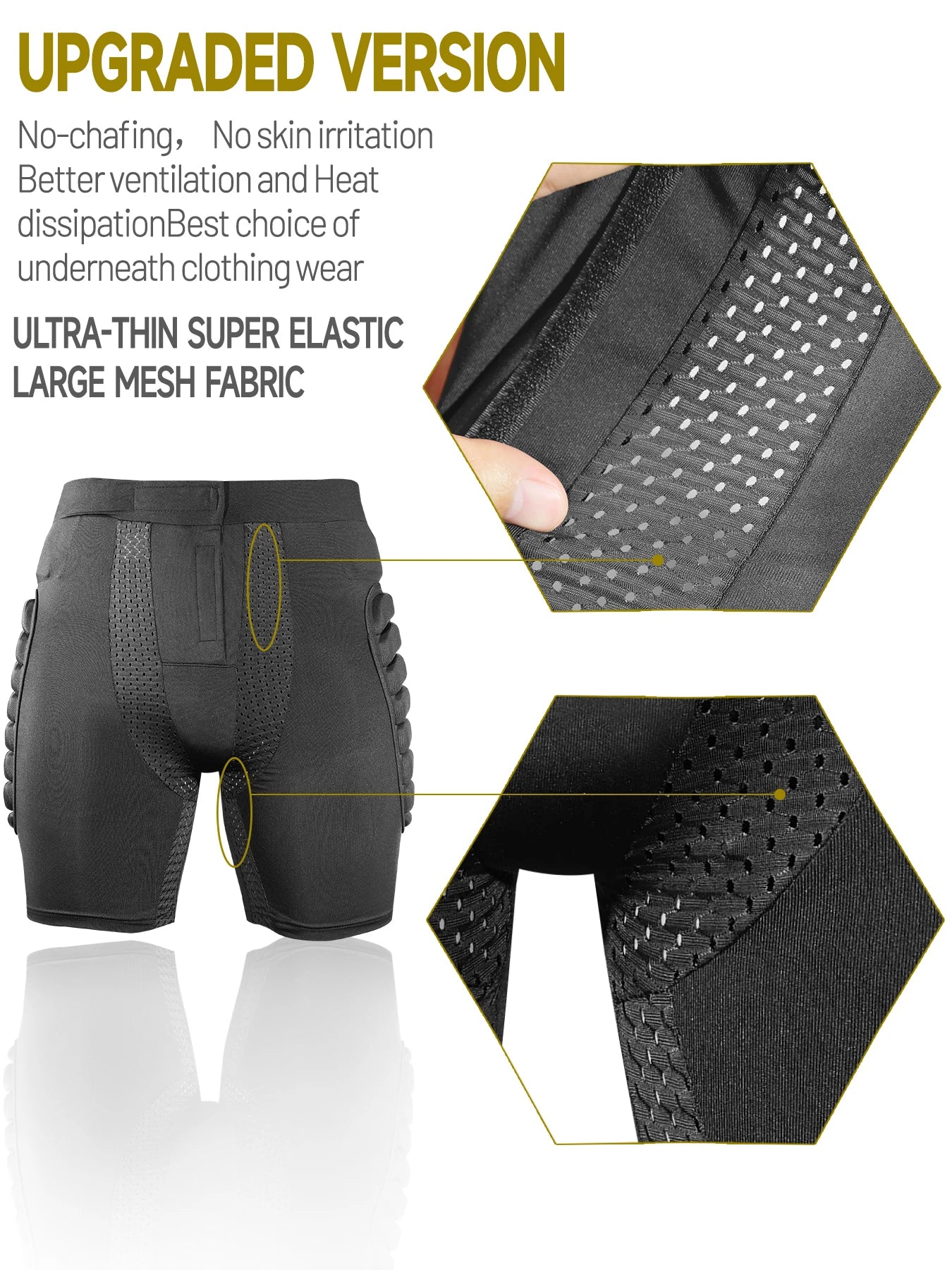 3D-Polstrede Shorts til Snowboard og Ski
