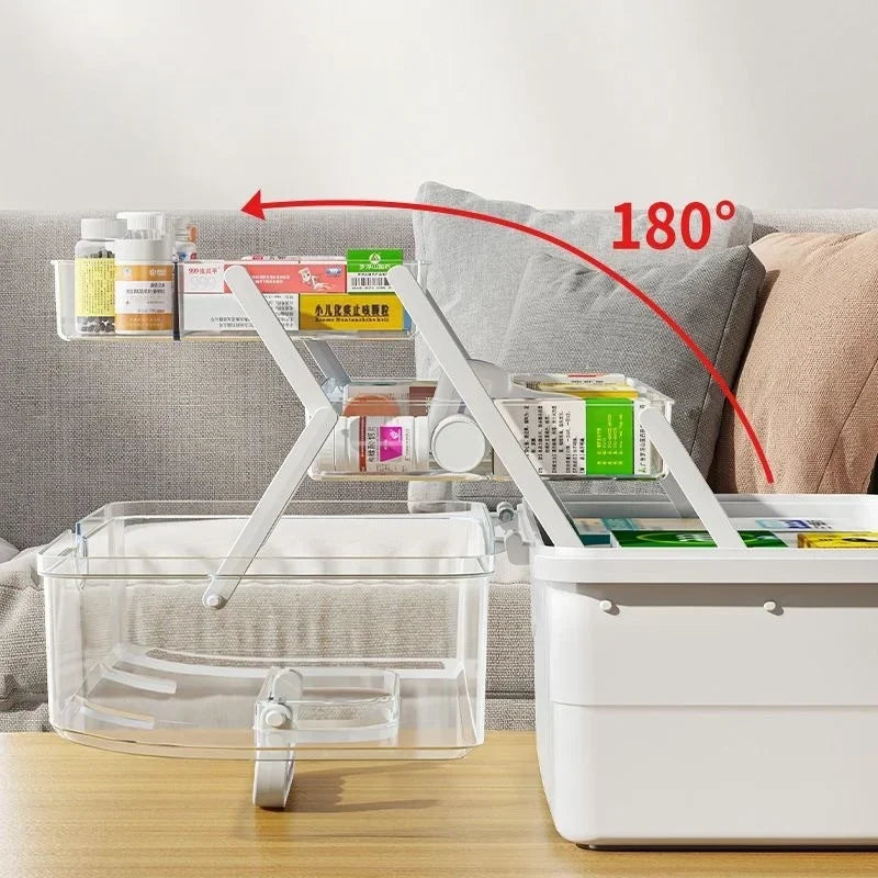 Stor Medicinopbevaringskasse med Flere Rum